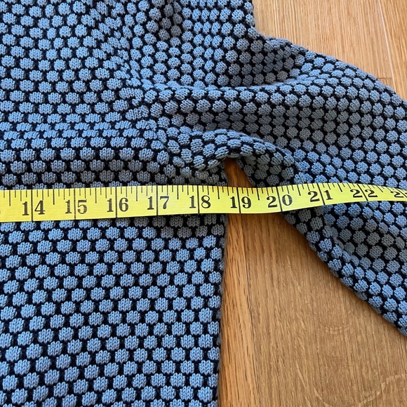 COS Blue Textured Jacquard Button Up 100% Cotton Cardigan - Picture 10 of 11